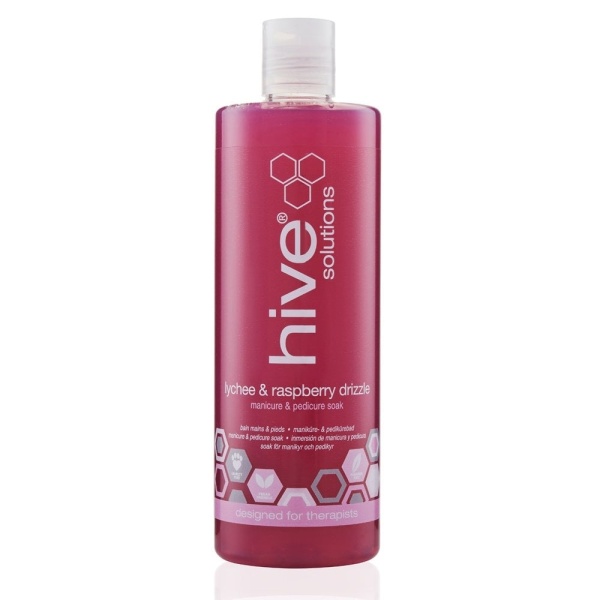 Hive of Beauty Manicure and Pedicure Soak With Lychee and Raspberry Drizzle 400 ml